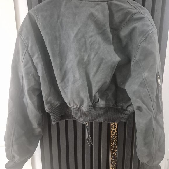 Moon River Gray Bomber Jacket - Picture 3 of 5